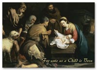 Personalized Religious & Hanukkah Holiday Cards, Religious Holiday Cards Nativity Night