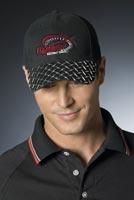 Caps, Metal Diamond Plate Caps, Embroidered