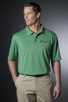 Polo Shirts, Men's Textured Stripe Polo, Short Sleeve, Embroidered
