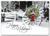 Personalized Holiday Gift Cards, Holiday Cards Welcoming Sight with Die-Cut Card Holder