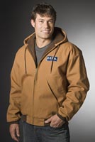 Heavy Duty Work Jackets, Quilt Lined Hooded Jackets, Embroidered