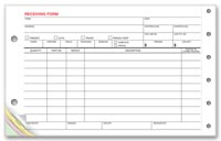 Receipt Books, Receiving Forms, Snapset, Carbonless