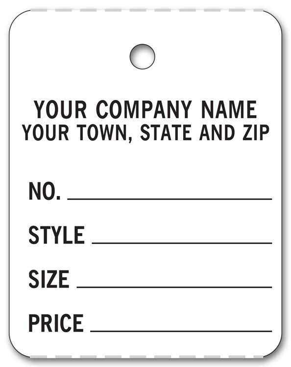 1155 Price Tags Strips of 5 White 1 3/8 x 1 3/4