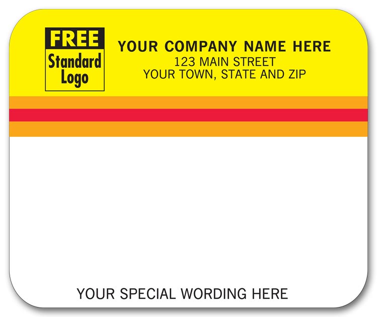 3798 Mailing Labels Laser/Inkjet Yellow/White w/ Stripes
