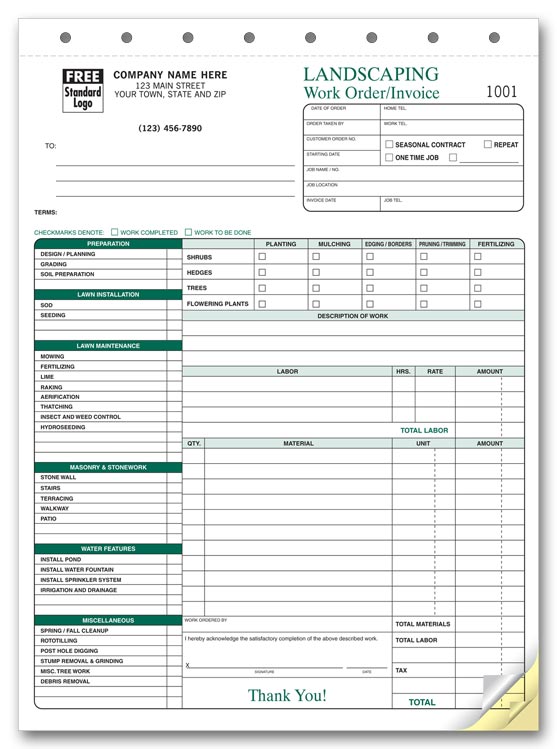 6570 Landscape Work Order - Work Orders