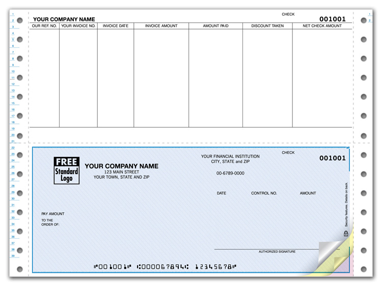 DCB236 Continuous Bottom Accounts Payable Check